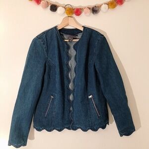 Kate & Mallory Scalloped Jacket sz M